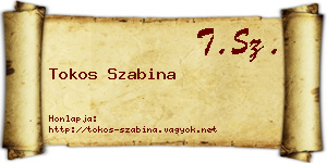 Tokos Szabina névjegykártya