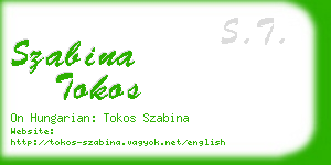 szabina tokos business card